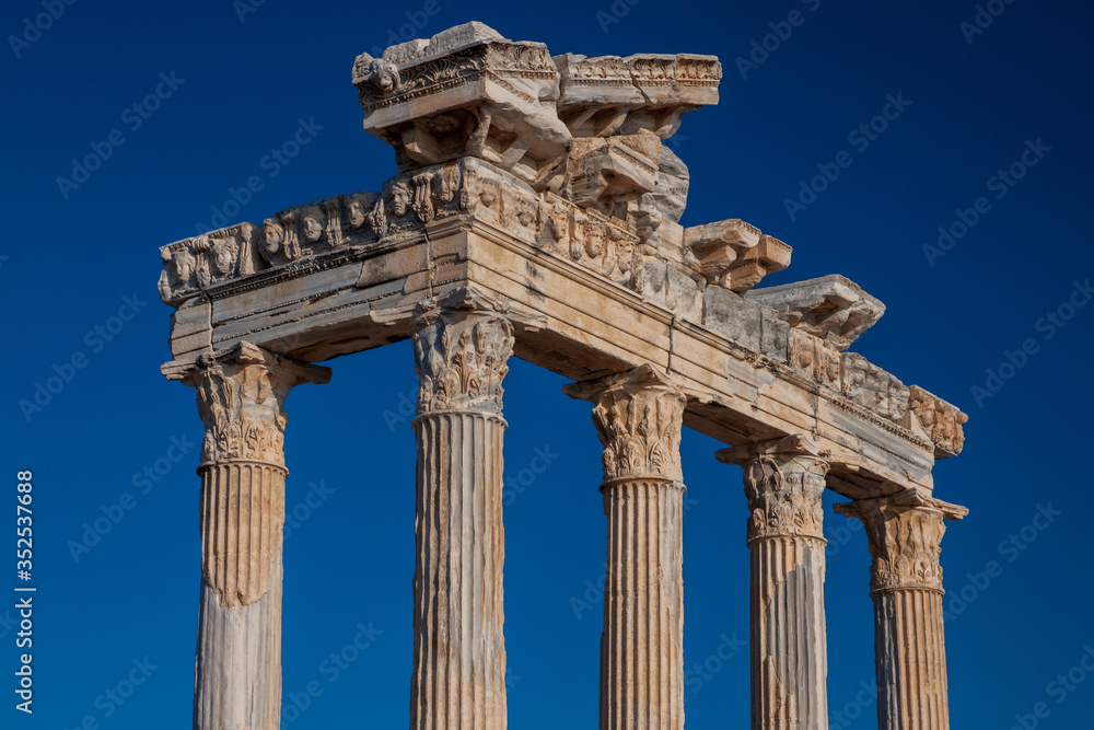 The ruins of the ancient temple of Apollo in Side