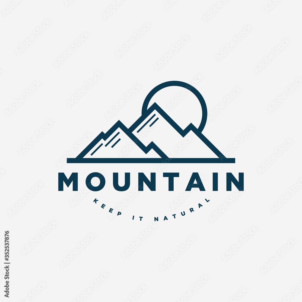 mountain adventure logo  icon and template