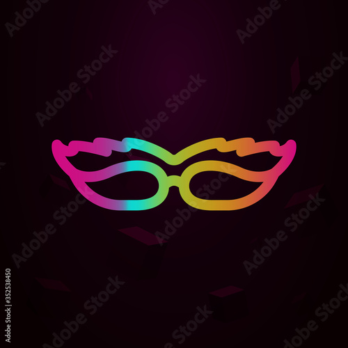 Eye mask, theatre nolan icon Simple thin line, outline vector of theater icons for ui and ux, website or mobile application