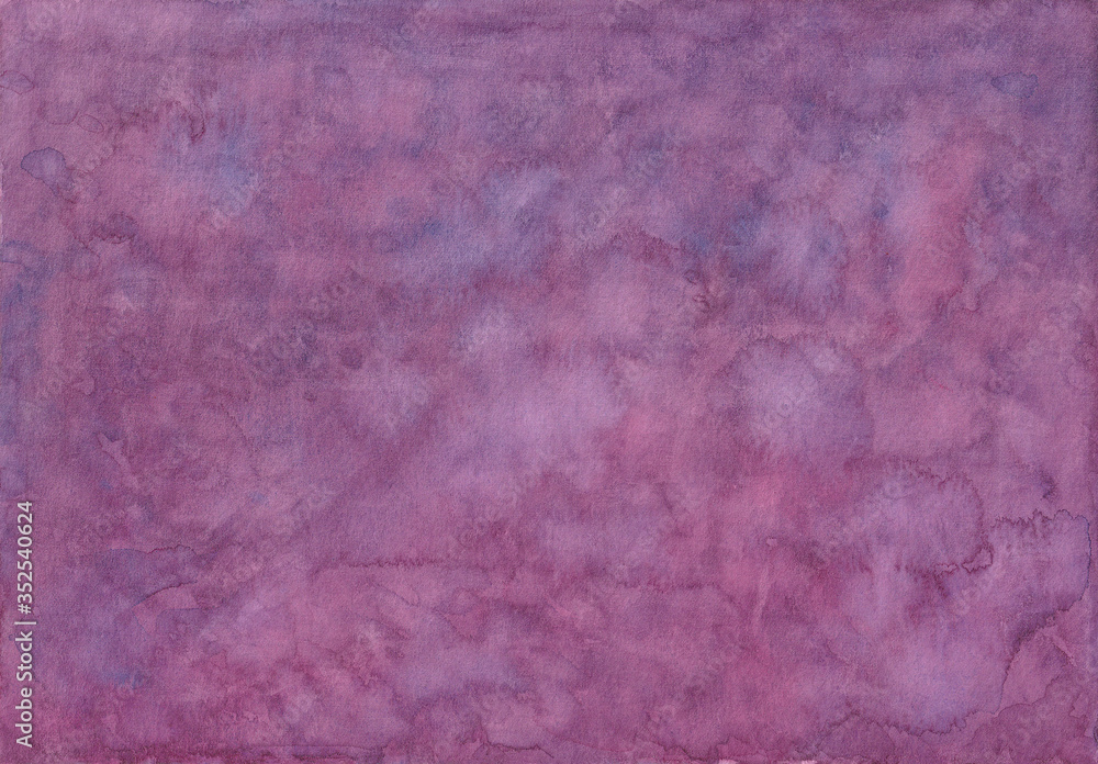 Fototapeta 紫の水彩背景（水彩イラスト）