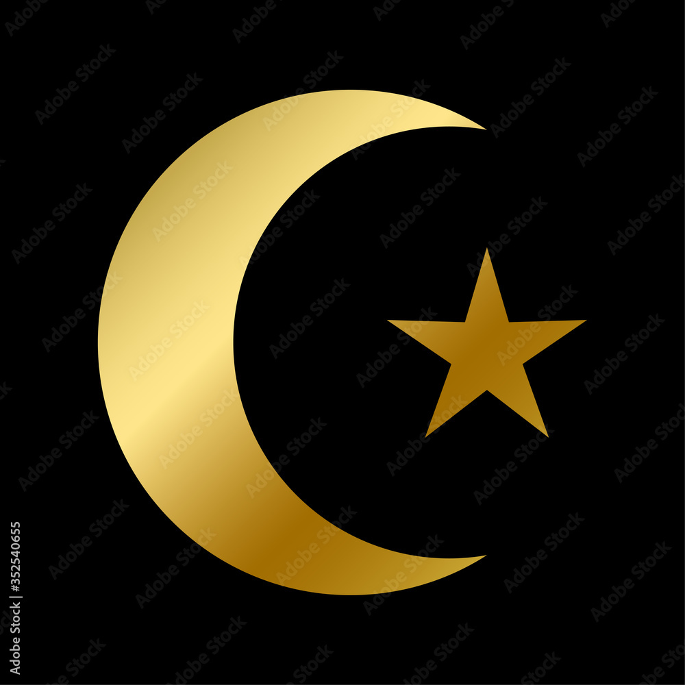 Islamic faith symbol isolated islam religious sign Islamic faith symbol isolated islam religious sign