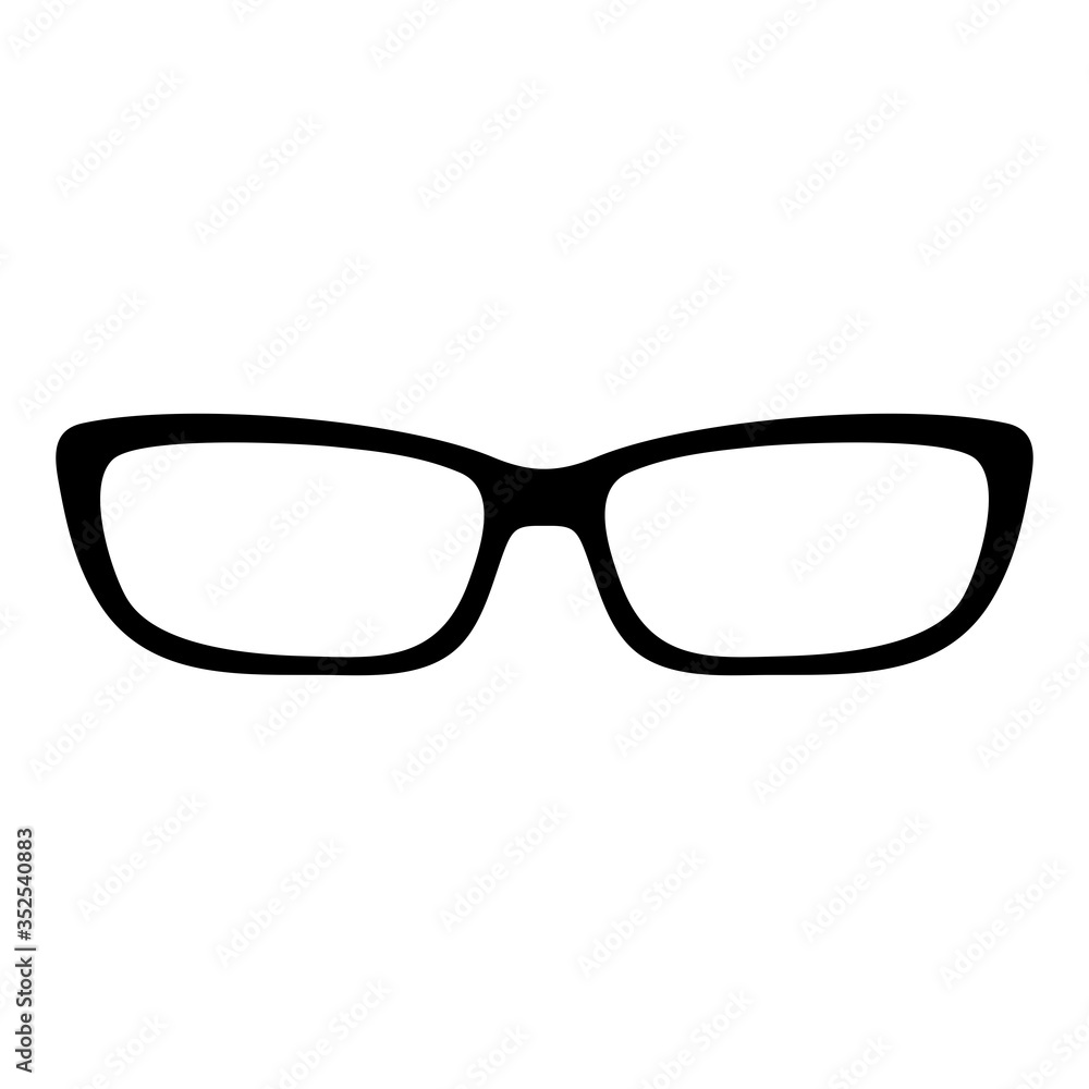 Glasses icon isolated on white background, Vector illustration