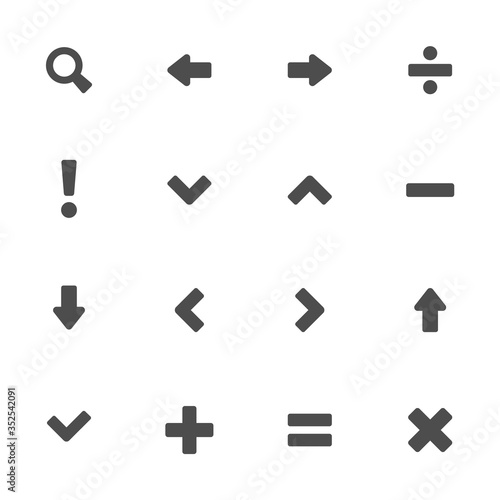 Control flat icons in gray