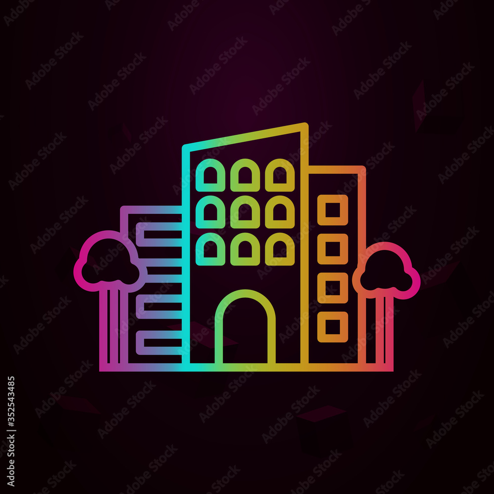 Workplace, office building nolan icon Simple thin line, outline vector of Workplace icons for ui and ux, website or mobile application Workplace, office building nolan icon Simple thin line, outline vector of Workplace icons for ui and ux, website or mobile application