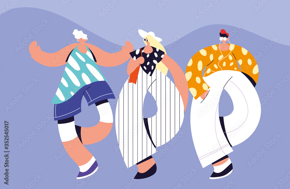 Urban people with casual cloth vector design Urban people with casual cloth vector design