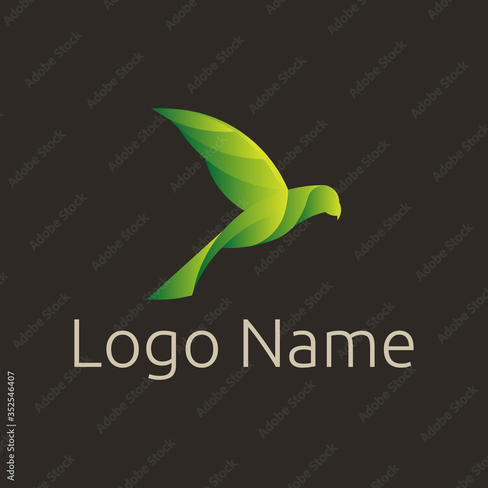 Fototapeta premium Golden Ratio Bird Logo