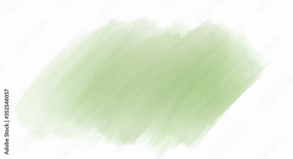 Soft Green watercolor background for your design, watercolor background concept, vector.