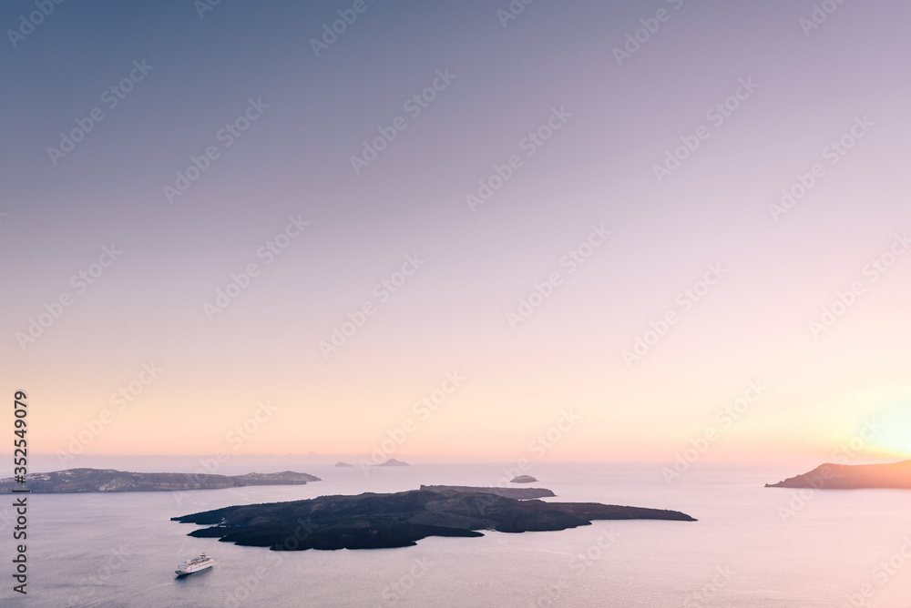 Fototapeta premium Sunset in Santorini