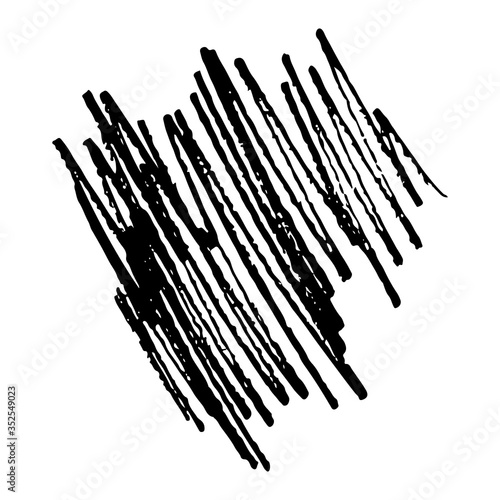 Vector freehand scribble isolated on white background. Hand drawn abstract illustration. Texture of writing materials. Handwritten doodles and pencil strokes