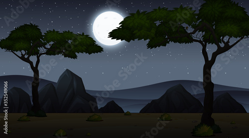 Background scene with dark sky at the park