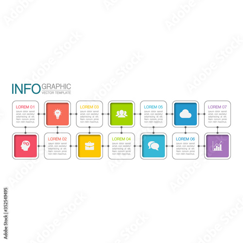 Vector iInfographic template for business, presentations, web design.