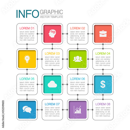 Vector iInfographic template for business, presentations, web design.