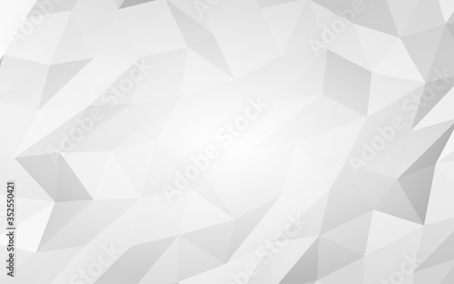 White abstract background. Lowpoly backdrop. Crumpled paper. 3D illustration