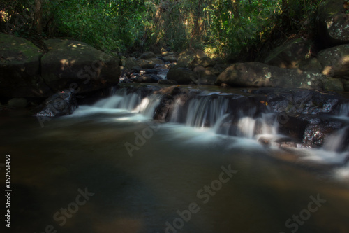 small waterfall in the forest from sri lanka