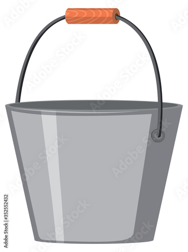 One bucket on white background