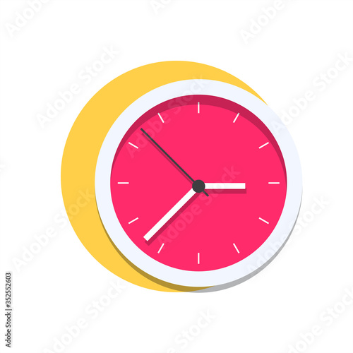 Clock Icon Round Background