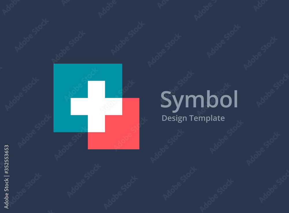 Cross plus medical logo icon design template elements Cross plus medical logo icon design template elements