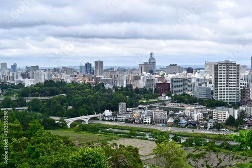 The view of Sendai from Aoba castle. photo