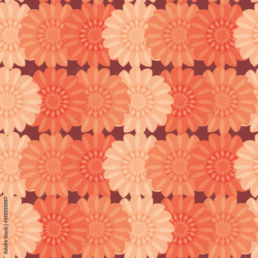 Seamless repeating pattern of flowers
