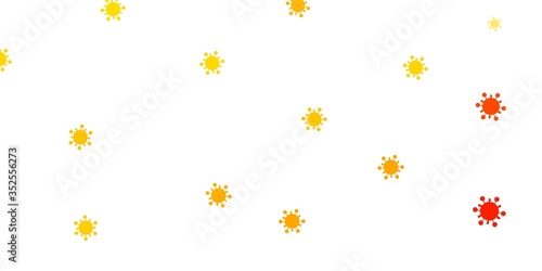 Light orange vector backdrop with virus symbols.