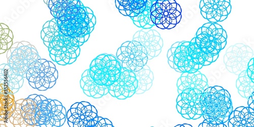 Light Blue, Yellow vector background with random forms.