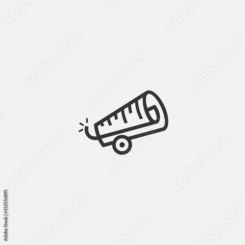 paper cannon logo. cannon icon