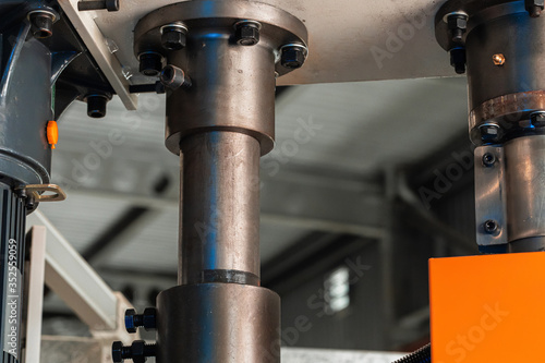Industrial automotive machine tool equipment parts details close up