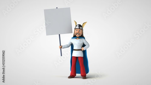 Fun 3D cartoon gaul character