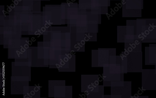 Black abstract background. Backdrop with grey squares. 3D illustration