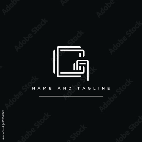 Alphabet letters monogram icon logo GC or CG photo