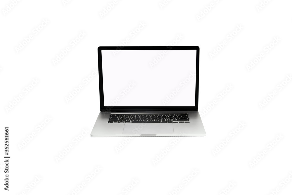 Computer placed on a white background
Computer placed on a white background