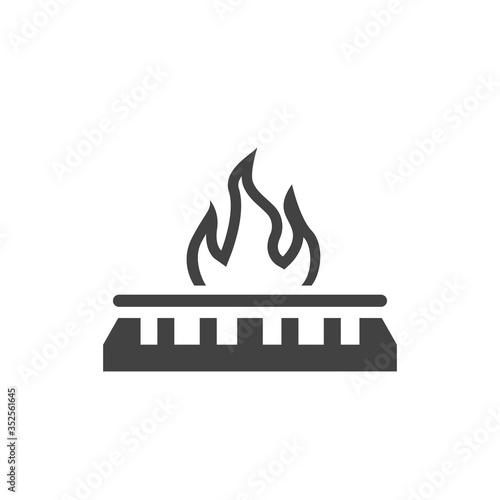 gas stove icon. Vector