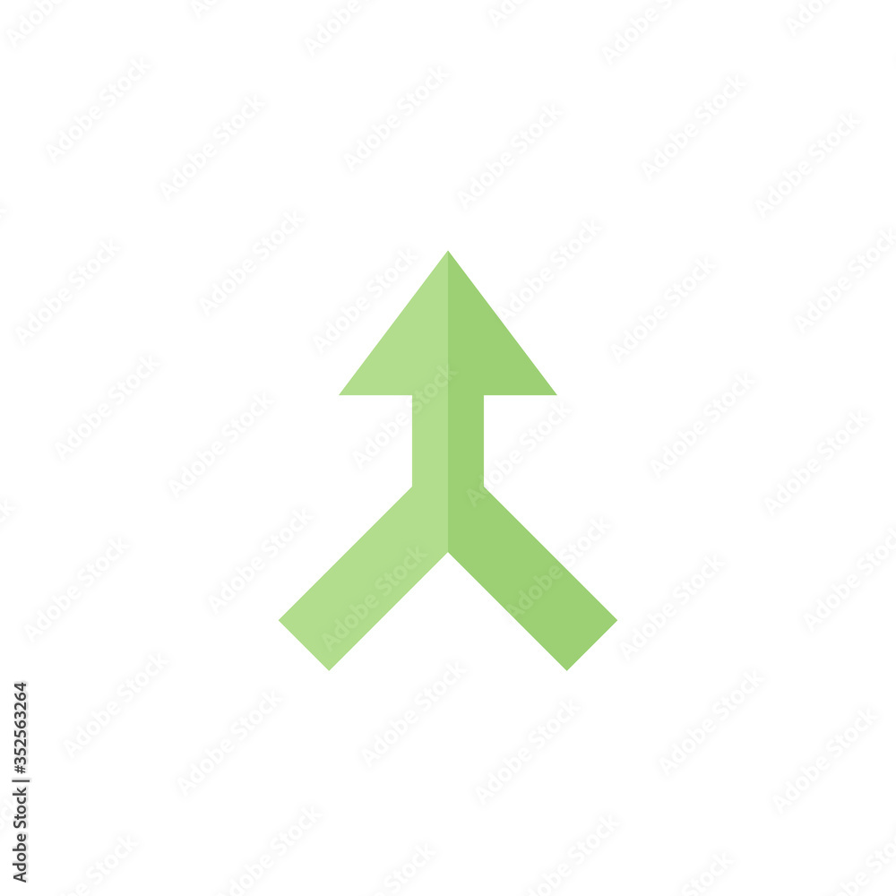 Merged arrow vector icon symbol isolated on white background Merged arrow vector icon symbol isolated on white background