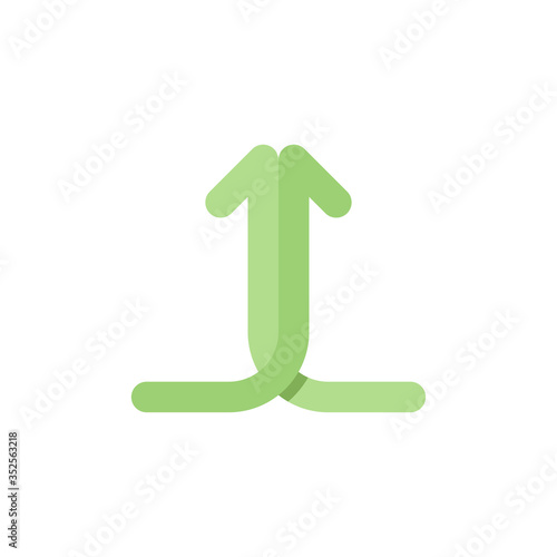 Merged arrow vector icon symbol isolated on white background