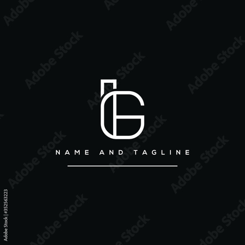 Alphabet letters monogram icon logo GI or IG