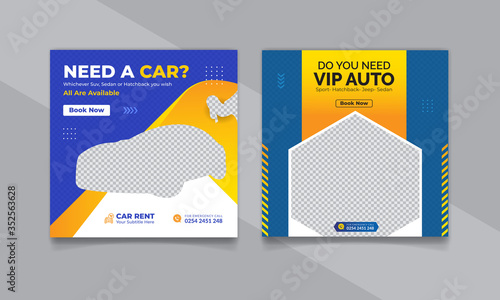 Car Wash Flyer or Car Rent Business Flyer, poster, Cover, Brochure Template  For Social media post  Web Template  , Cleaning Service Banner.