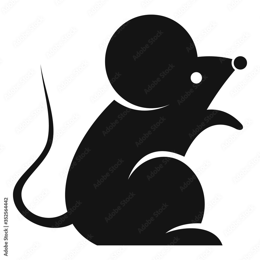 Obraz premium Home mouse icon. Simple illustration of home mouse vector icon for web design isolated on white background