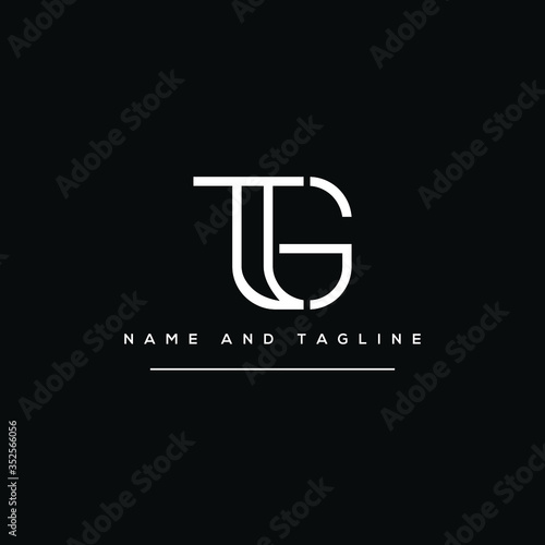 Alphabet letters monogram icon logo GT or TG