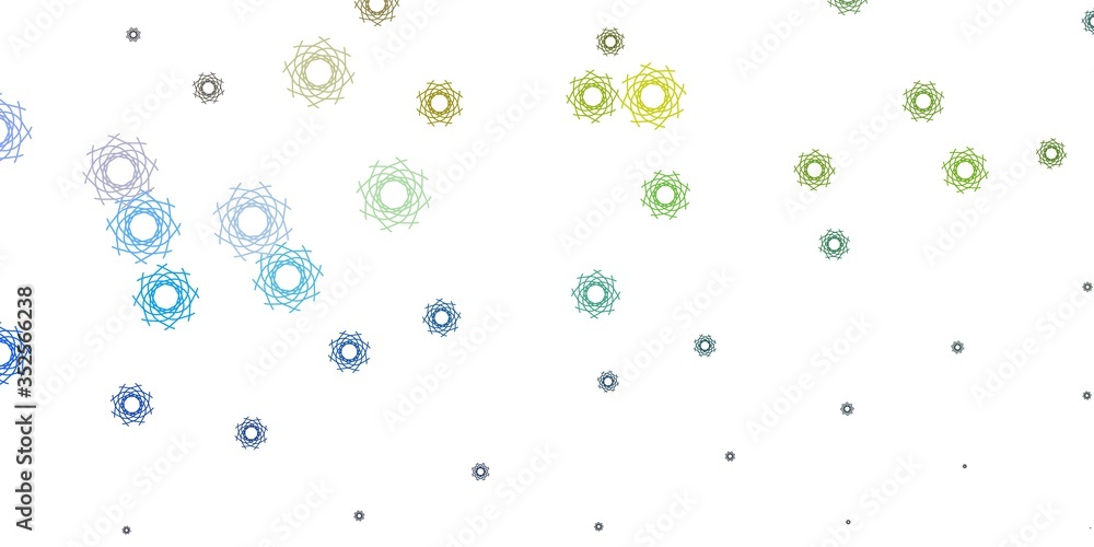 Light Blue, Yellow vector template with abstract forms.