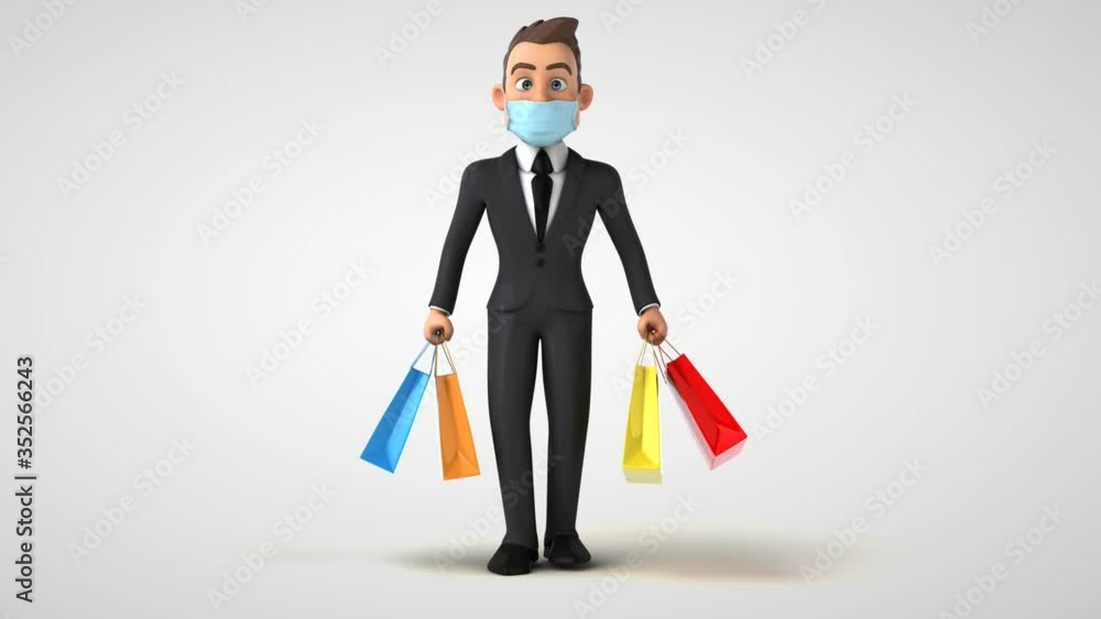 Fun 3D cartoon business man Fun 3D cartoon business man