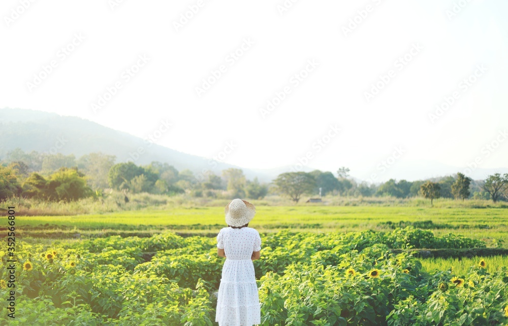 Travelling tour happy in nature Asia park vacation fun summer . Tourist traveler on background view mockup text concept. Traveling Trip Sightseeing Tourism Travelling tour happy in nature Asia park vacation fun summer . Tourist traveler on background view mockup text concept. Traveling Trip Sightseeing Tourism