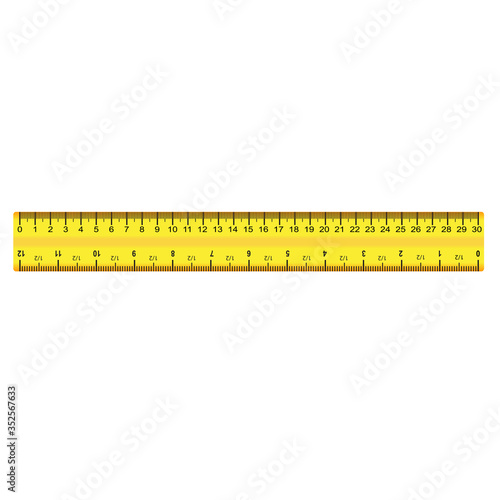 Inch and metric rulers. Centimeters and inches measuring scale cm metrics indicator. Precision measurement centimeter icon tools of measure size indication ruler tools.