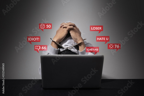 Fotografi cyber bullying concept