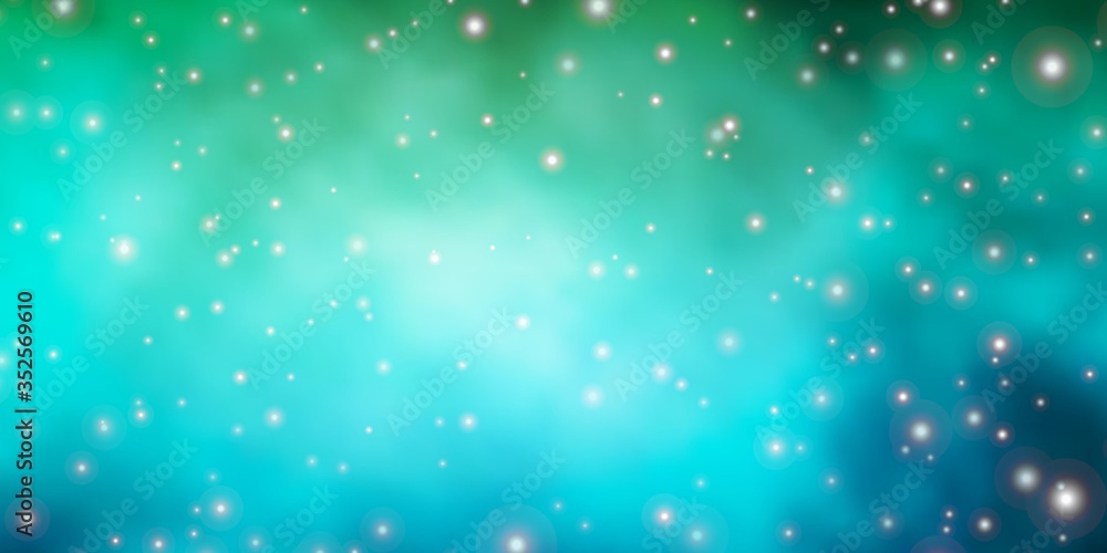 Light Blue, Green vector layout with bright stars. Blur decorative design in simple style with stars. Pattern for wrapping gifts. Light Blue, Green vector layout with bright stars. Blur decorative design in simple style with stars. Pattern for wrapping gifts.
