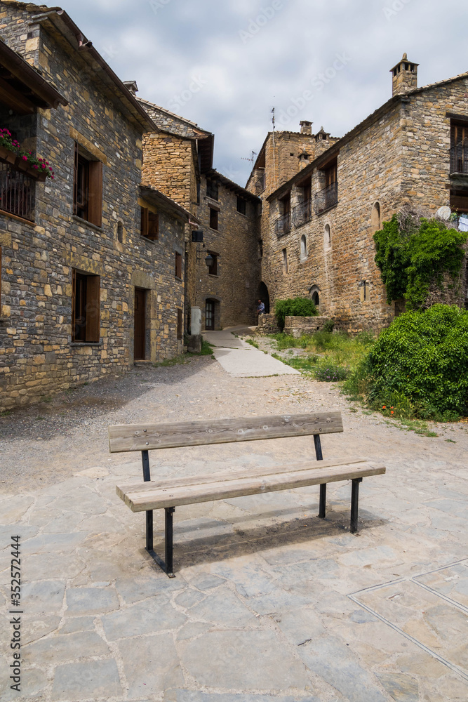 Charming old streets, in the Pyrenees, Spain