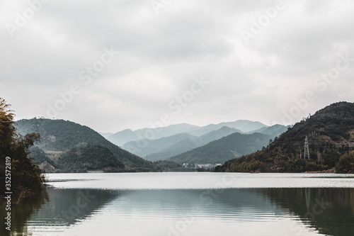 lake and mountains