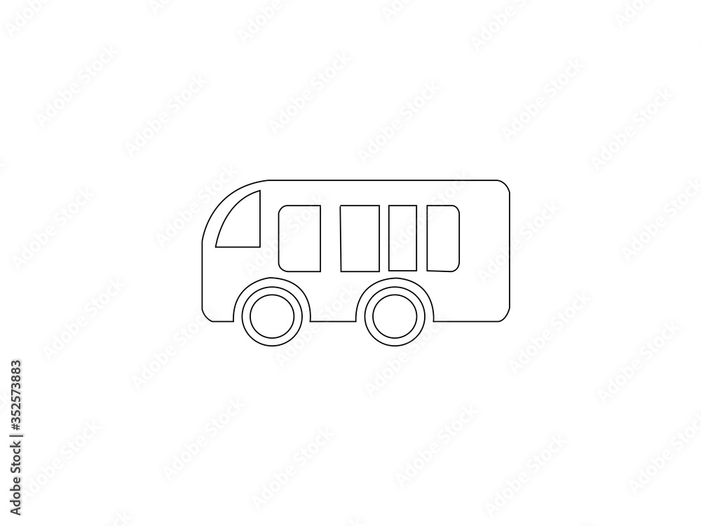 car icon design, black and outline. car icon design, black and outline.