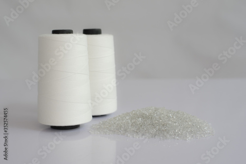 Foto Pet polyester chips,Plastic pet polyester chips,Chips bright & Raw White Polyest