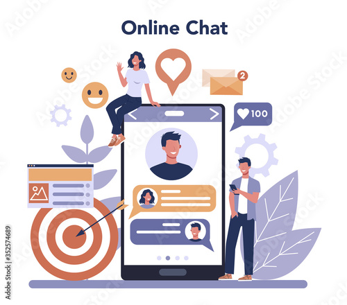 SMM social media marketing online service or platform. Advertising