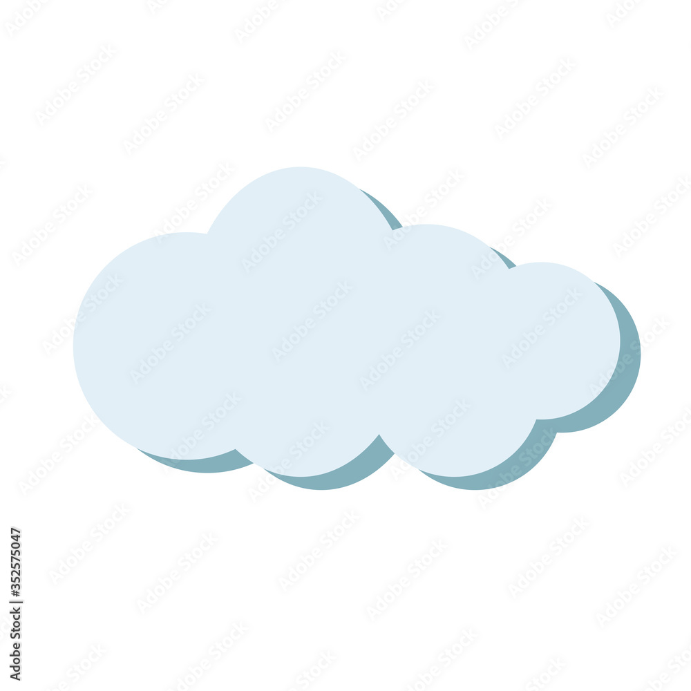 Grey cloud icons on blue sky for design elements, stock vector illustration Grey cloud icons on blue sky for design elements, stock vector illustration